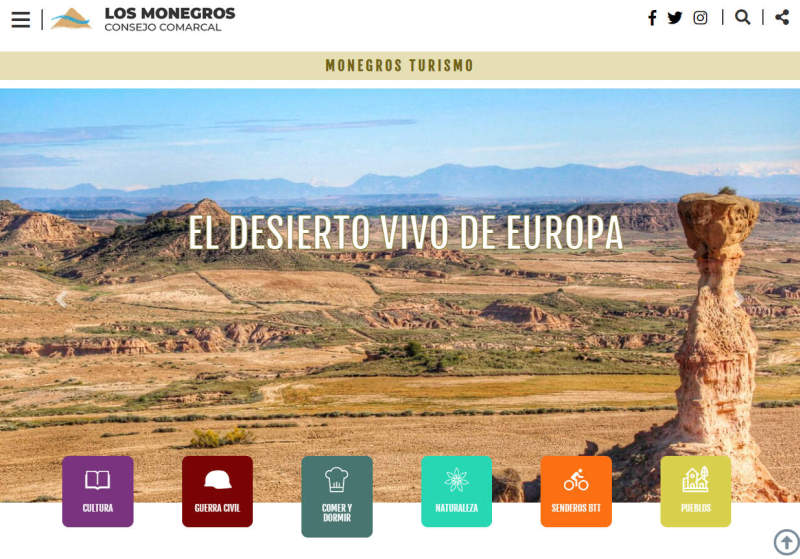 Web turística Los Monegros