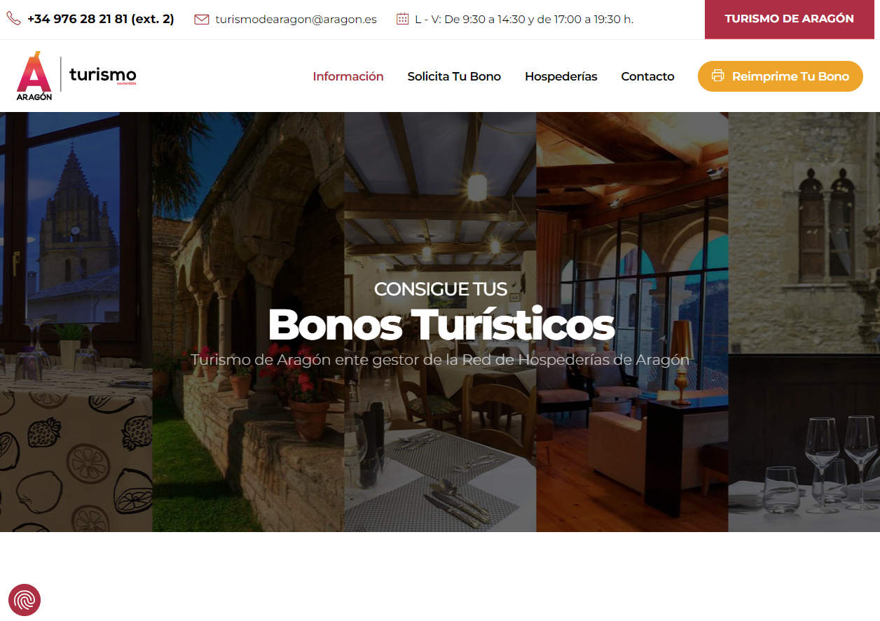 Home Web Bonos Hospederías Aragón